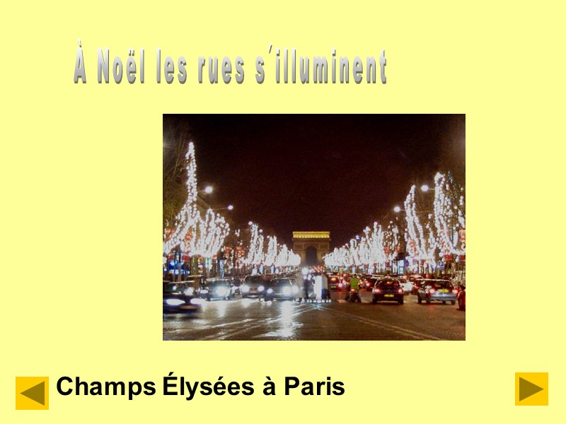 À Noël les rues s´illuminent Champs Élysées à Paris